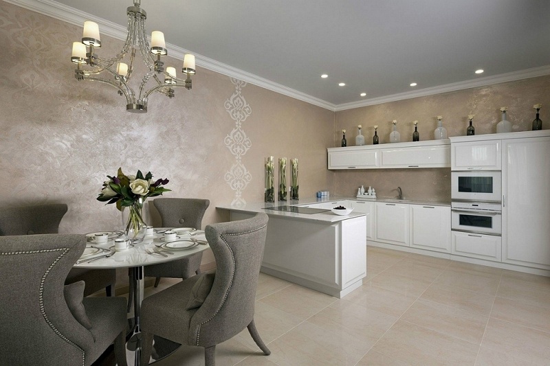 Kitchen With Decorative Plaster