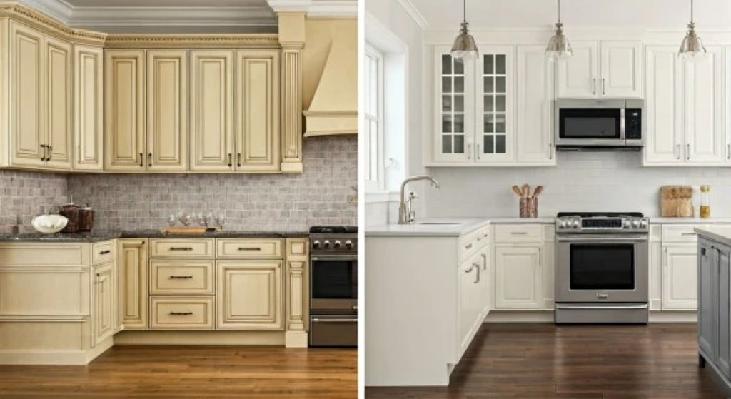 Compare custom vs. prefab cabinets: Choosing between custom and prefab cabinets impacts your kitchen’s style, budget, and timeline.