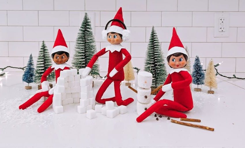 Elf on the Shelf setups with creative ideas to entertain and surprise children
