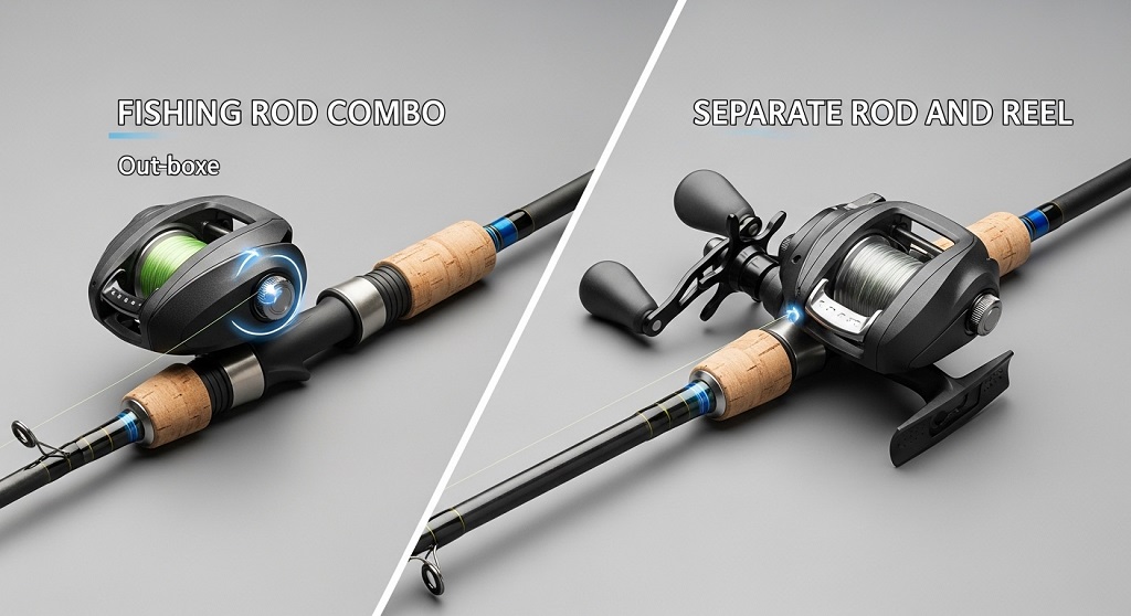 What’s the main advantage of separate fishing rod and reel setups