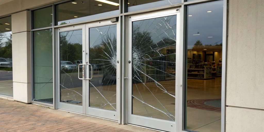 How to identify common causes of cracks in commercial glass doors in Athens, AL. Learn about temperature shifts, impact damage, and professional repair solutions.