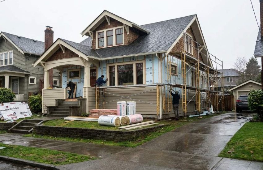 Seattle home exterior wall insulation upgrade project
