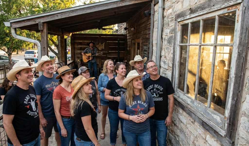 ustin live music club, acoustic songwriter at window